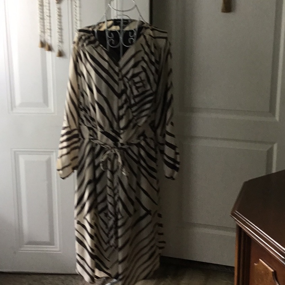 Lane Bryant Blue Dolman Sleeve V-Neck Resort Gown